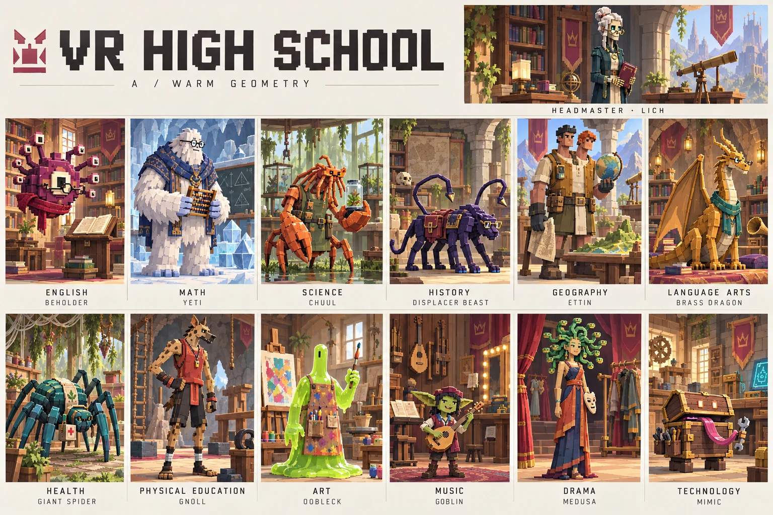 Early warm geometric concept exploration of the fantasy faculty and their classroom environments